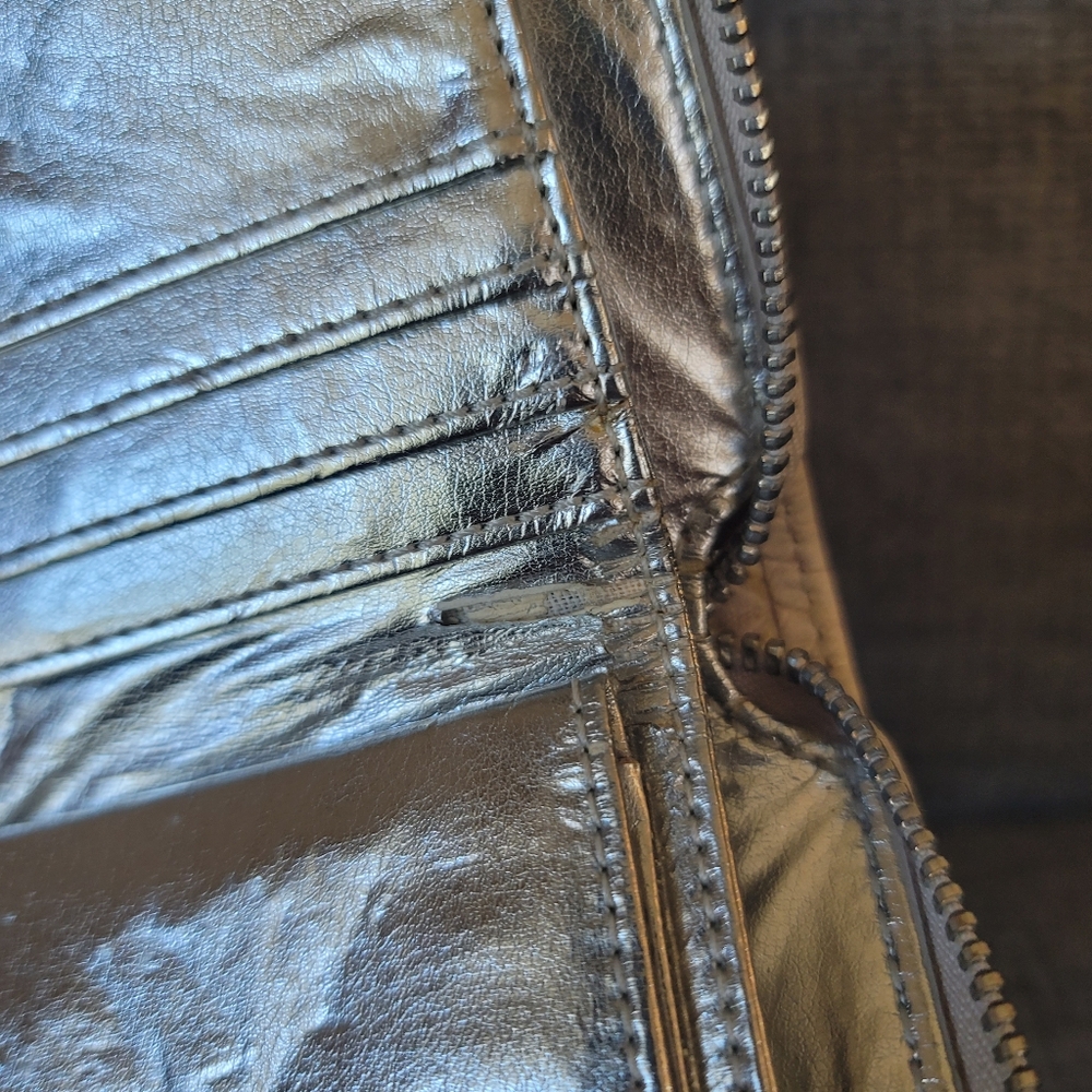 Michael Kors Snakeskin Embossed Compact Zip Around Wallet - Picture 11 of 12